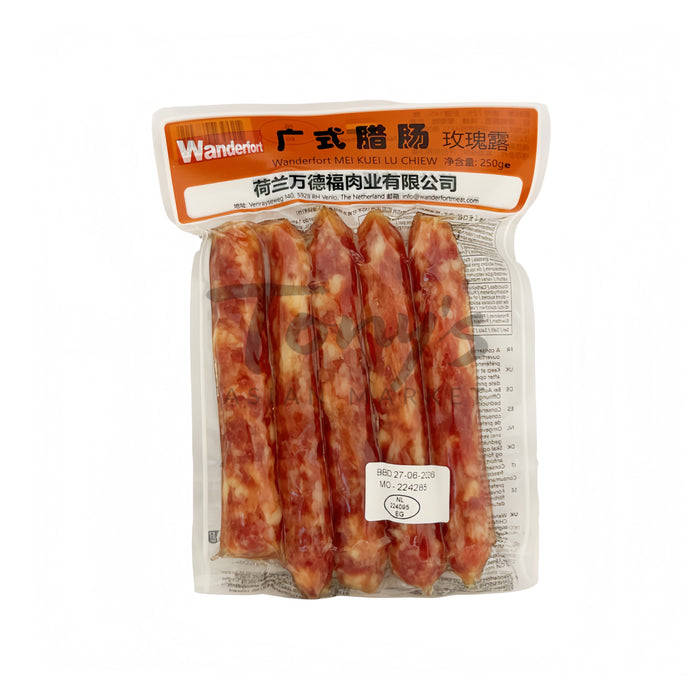 Wanderfort Mei Kuei Lu Chiew Sausage 玫瑰露 广式腊肠 250g