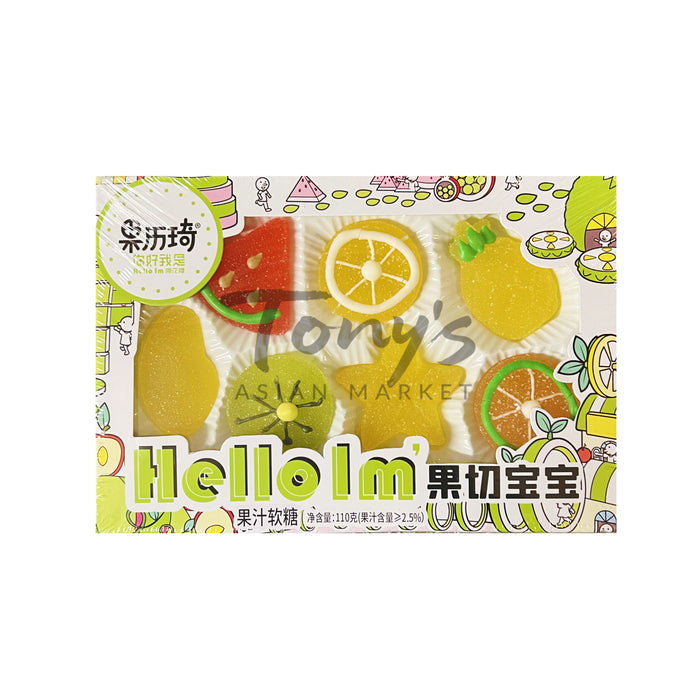 HELLOM Fruit Flavoured Gummies 果切宝宝 果汁软糖 110g