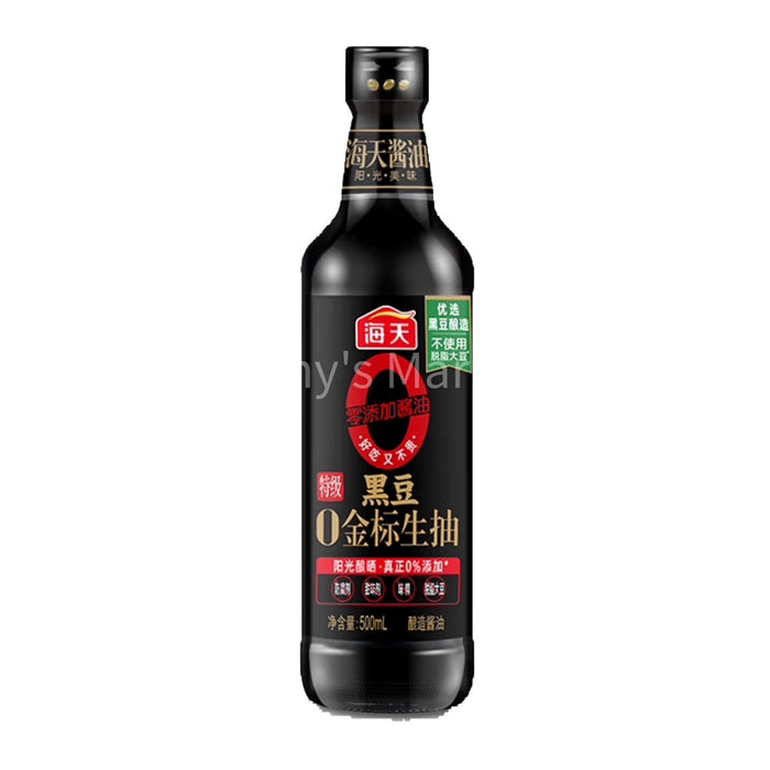 Haday-Black Bean 0 Haday Golden Label Light Soy Sauce 500mL（海天黑豆0金标生抽）