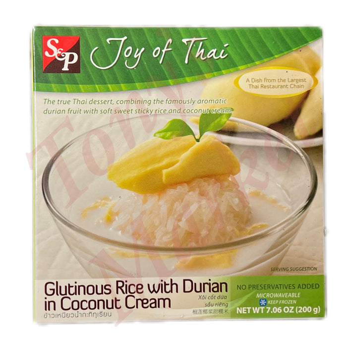 S&P - Glutinous Rice with Durian in Coconut Cream 200g