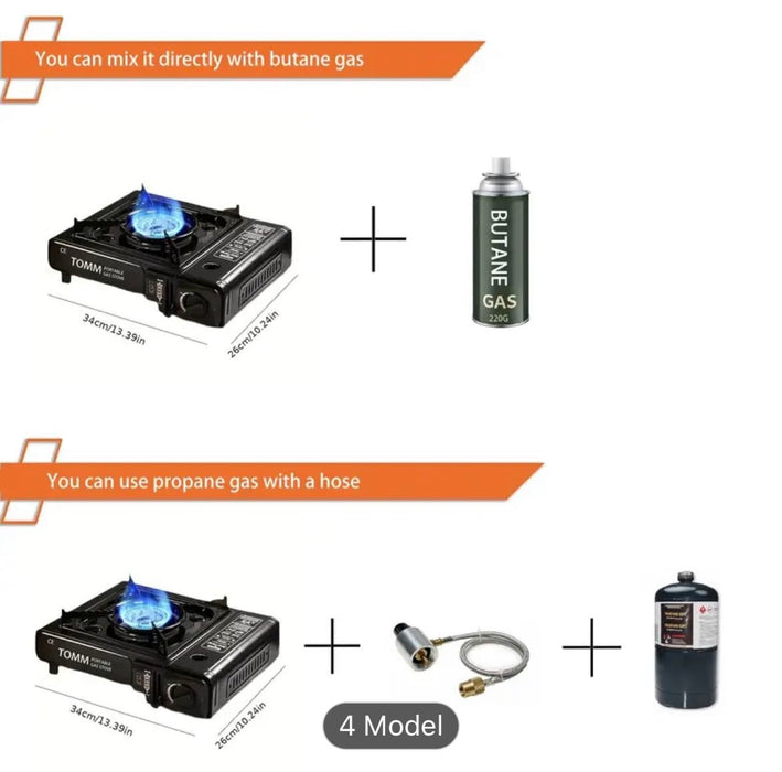 Portable Butane Gas Stove, Cassette Stove, Without Ignition Device, Suitable For Butane Gas Tank