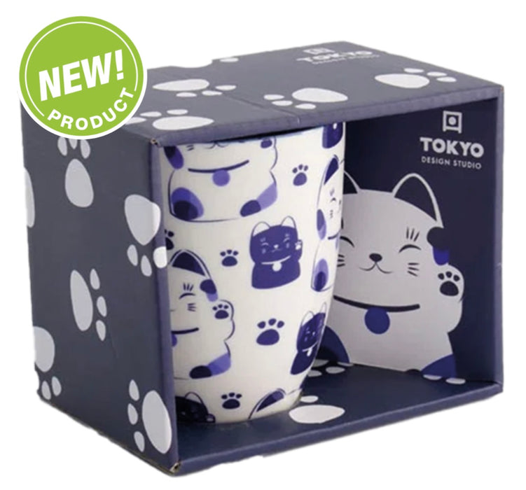 Kawaii Mug, Blue Maneko Cat Giftbox 380ml - B921528