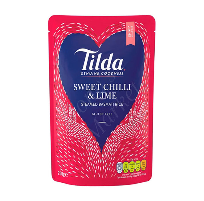 Tilda - Sweet Chilli & Lime Steamed Basmati Rice (Gluten Free) 250g