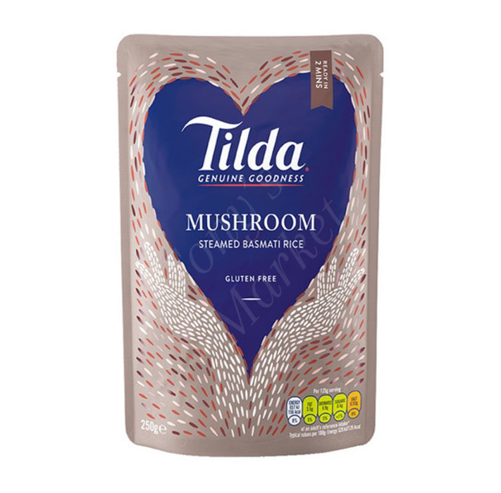 Tilda - Mushroom Steamed Basmati Rice (Gluten Free) 250g