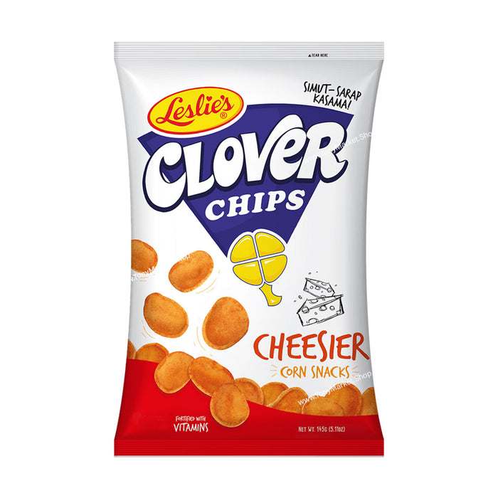 LESLIE’s Clover Chips Cheesier Corn Snacks 145g