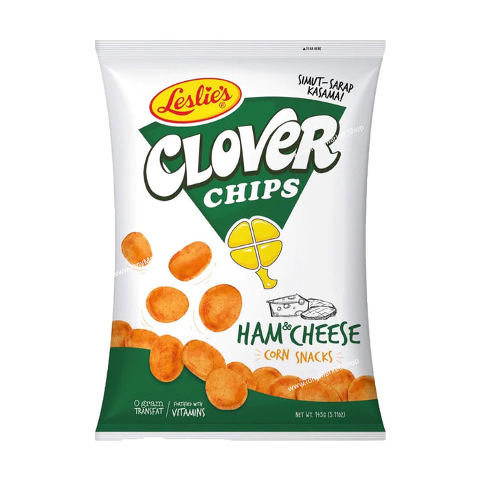 LESLIE’s Clover Chips Ham & Cheese Corn Snacks 145g