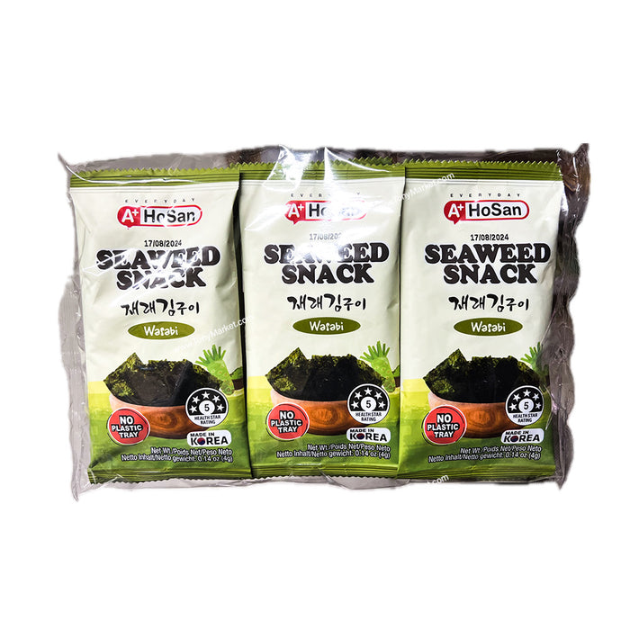 A+ Hosan Seaweed Snack Wasabi Flavor 9x4g