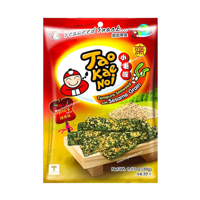 TAO KAE NOI Tempura Seaweed With Sesame Grain - Spicy Flavour 39g