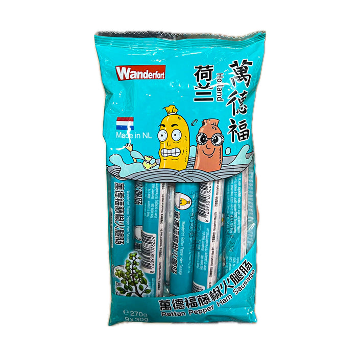 Wanderfort Rattan Pepper Ham Sausage 9 x 30g