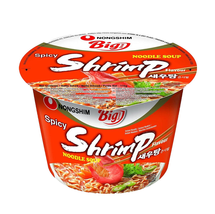 NONGSHIM Big Bowl Spicy Shrimp Flavour Noodle Soup 115g