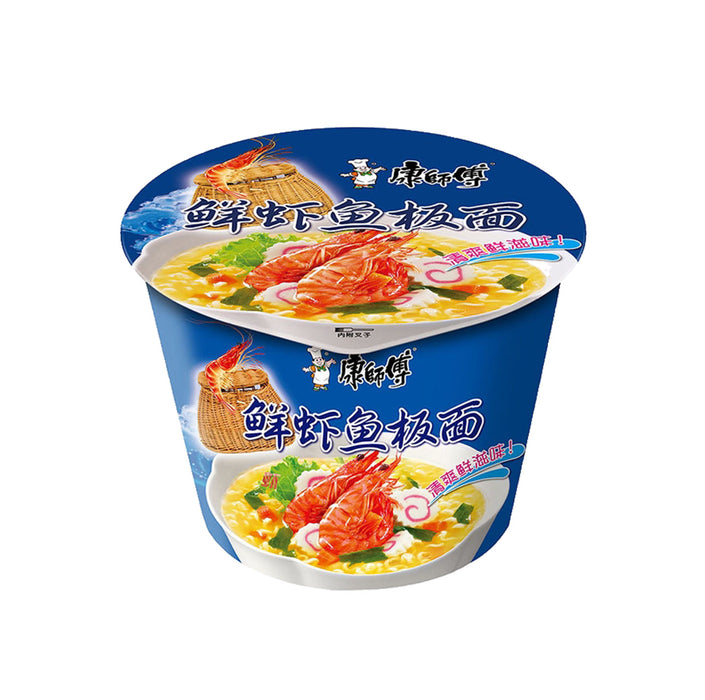 康师傅 鲜虾鱼板面 KSF Fish & Shrimp Flavour Bowl Noodle 100g