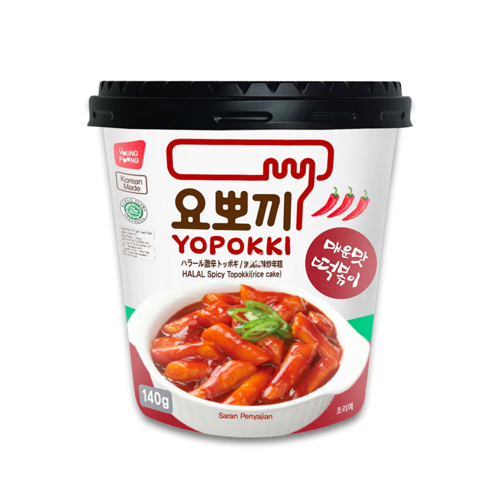 Young Poong Yapokki Halal Spicy Topokki (Rice Cake) 140g