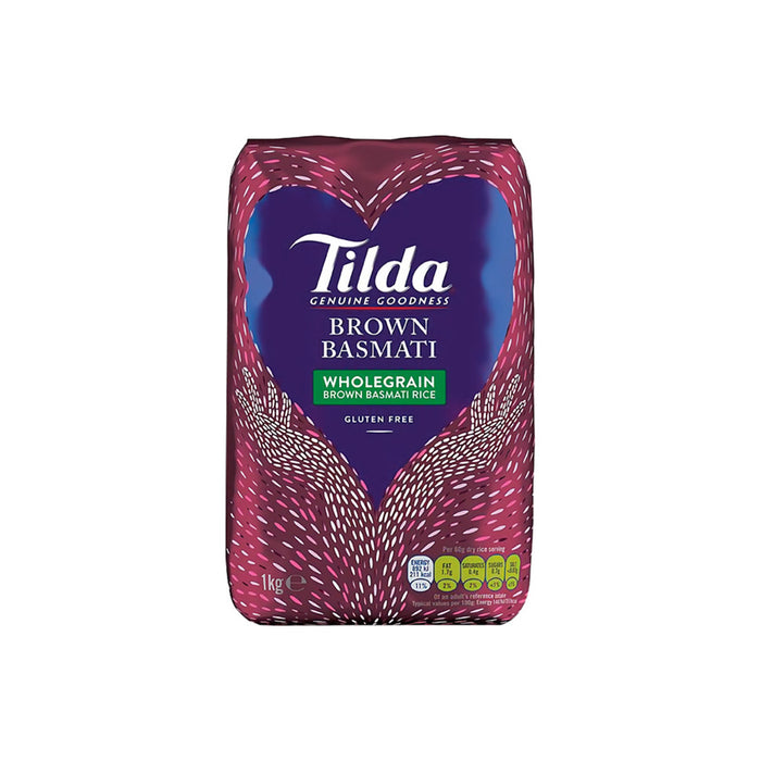 Tilda Whole Grain Brown Basmati Rice (Gluten Free) 1kg