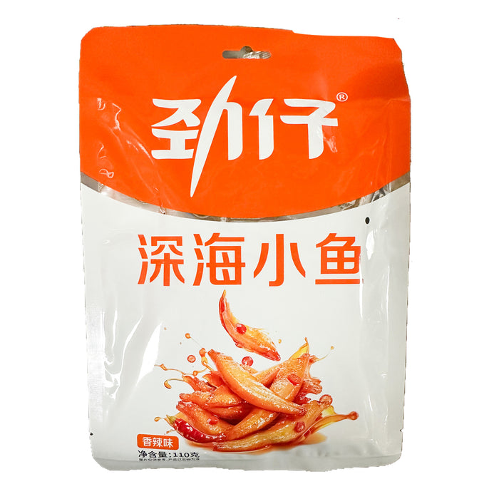 Jinzai-Fried Anchovy Snack Spicy Flavour 劲仔 深海小鱼 香辣味 110g