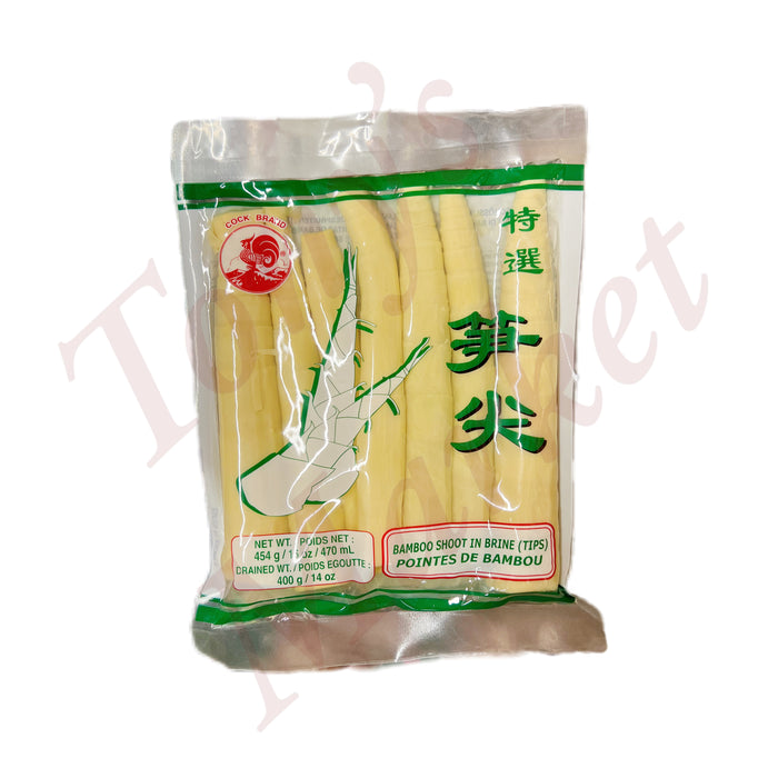 COCK BRAND - Bamboo Shoot In Brine (Tips) 454g