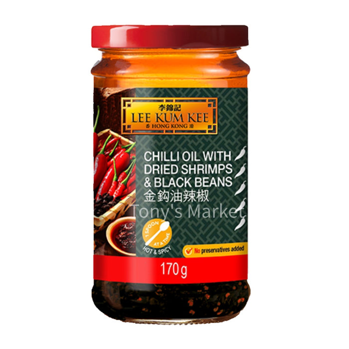 Lee Kum Kee-Chilli Oil With Dried Shrimps&Black Beans 170g（金钩油辣椒）