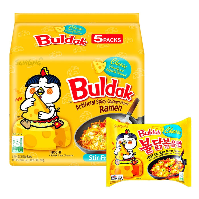 SAMYANG Cheese Buldak Spicy Chicken Flavour Ramen 140g x 5 Packs