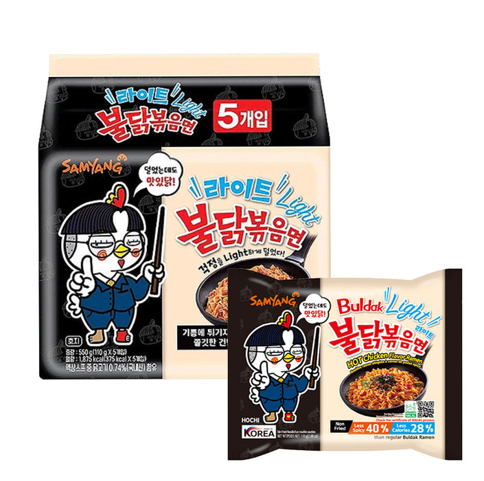 SAMYANG Buldak Light Hot Chicken Flavour Ramen 110g x 5 Packs