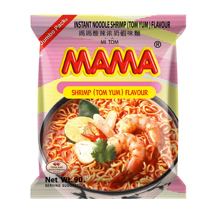 Mama Instant Noodle Shrimp (Tom Yum) Flavour Jumbo Packs 90g