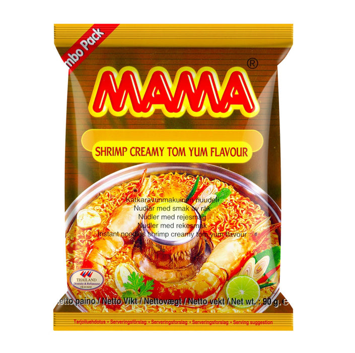 Mama Instant Noodle Shrimp Creamy Tom Yum Flavour Jumbo Packs 90g