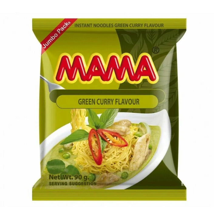 Mama Instant Noodle Green Curry Flavour Jumbo Packs 90g