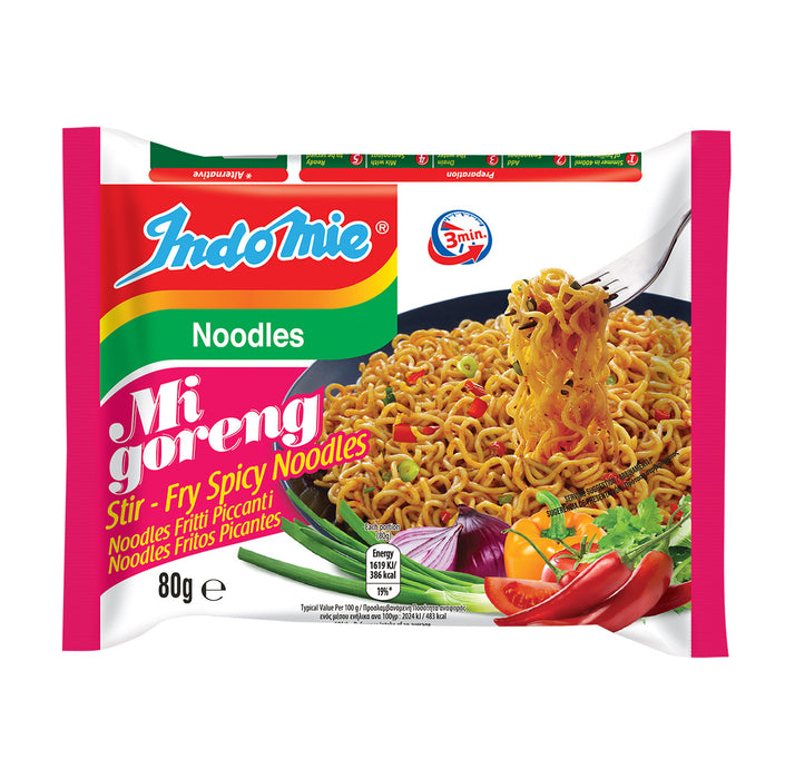 Indomie Noodles Mi Goreng Stir - Fry Spicy Noodles 80g