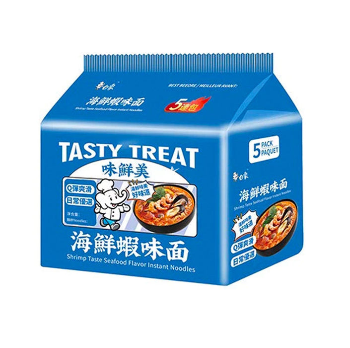 BAIXIANG Shrimp Taste Seafood Flavour Instant Noodles 86g x 5 Packs