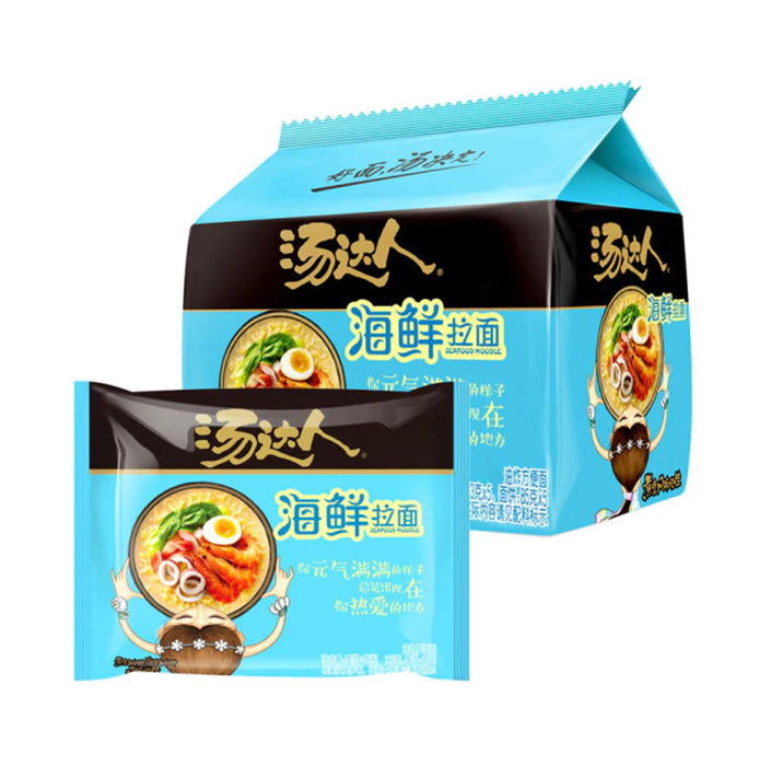 TangDaRen Seafood Noodles 85g x 5 Packs （汤达人-海鲜拉面）