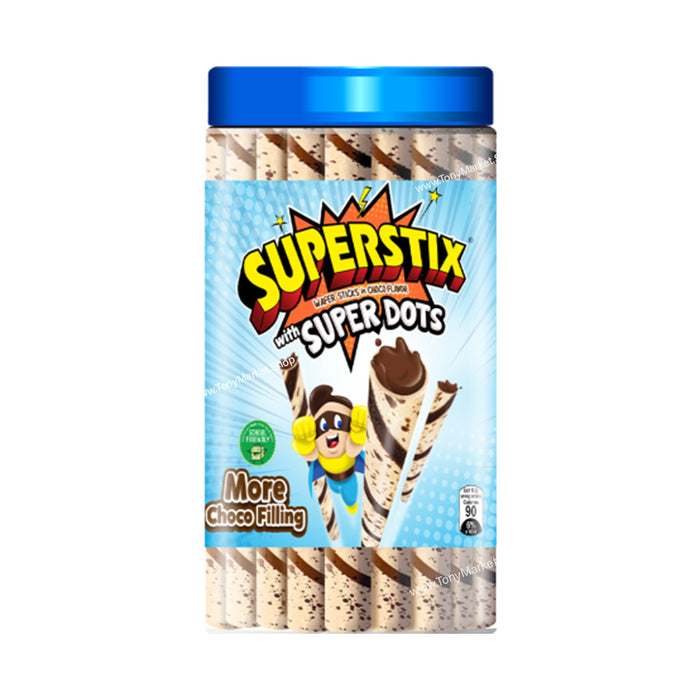 SUPERSTIX Choco Flavoured Wafer Sticks With Super Dots 346g