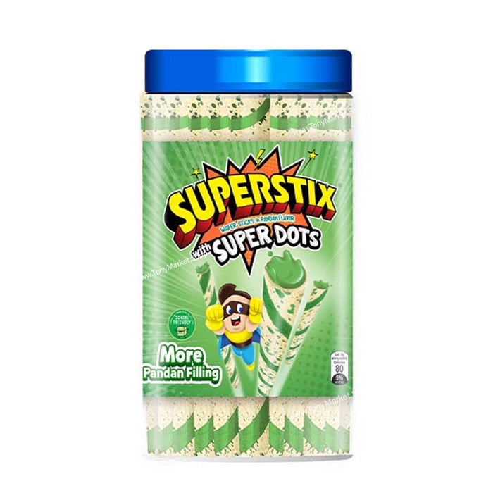 SUPERSTIX Pandan Flavoured Wafer Sticks With Super Dots 335.5g