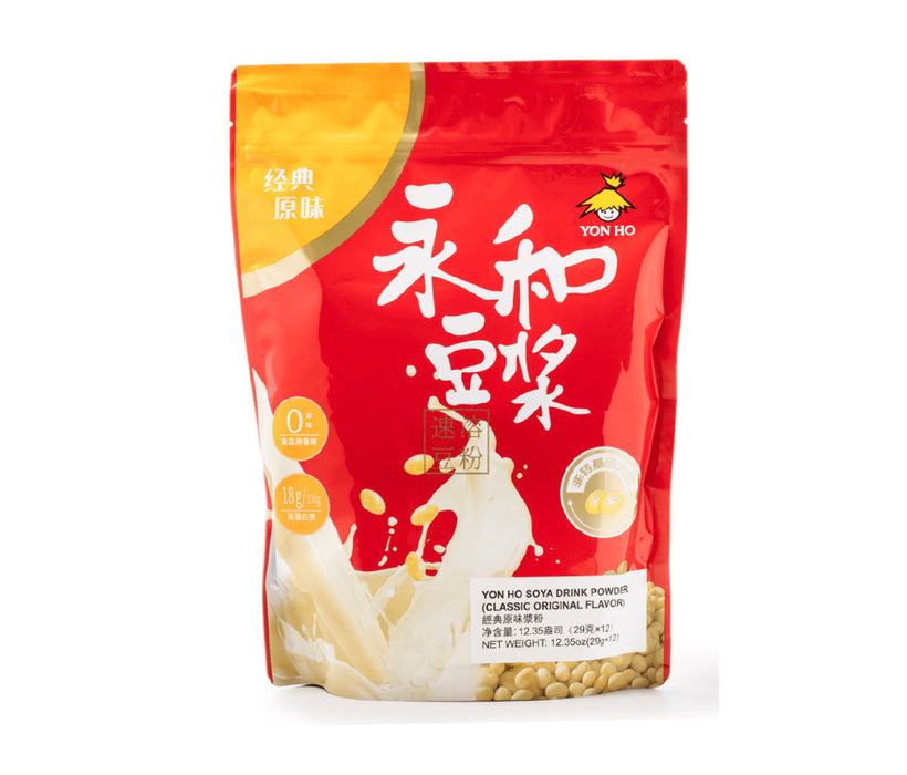 YON HO Soyabean Milk Powder Classic Orginal Flavour 永和经典原味豆浆粉 (350g x 12 Sachets)