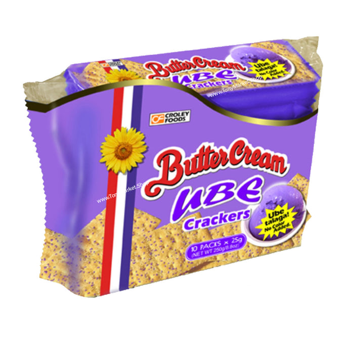 Croley Foods Butter Cream UBE Crackers 10 Packs x 25g (250g)