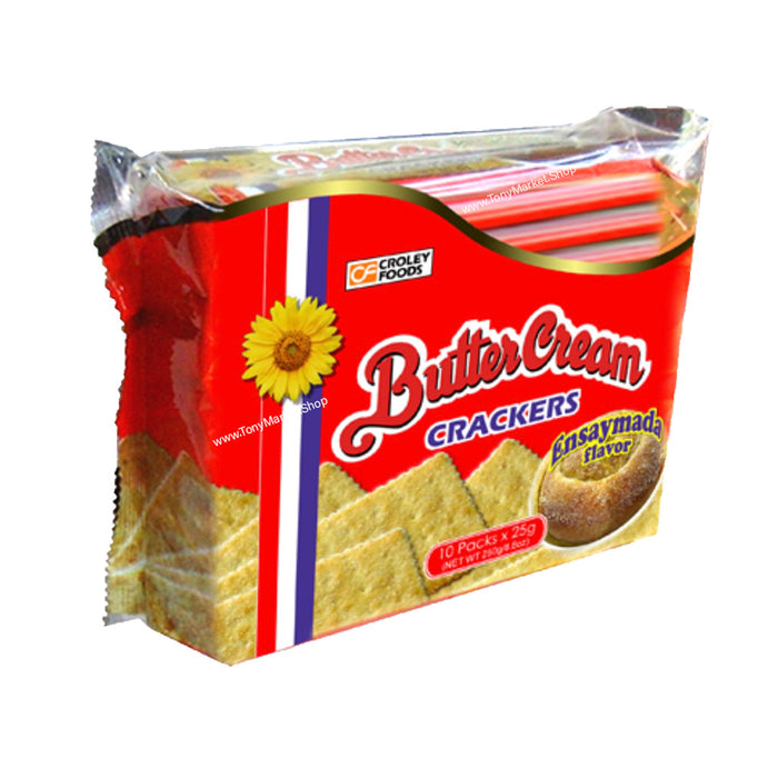 Croley Foods Butter Cream Crackers Ensaymadan Flavor 10 Packs x 25g (250g)