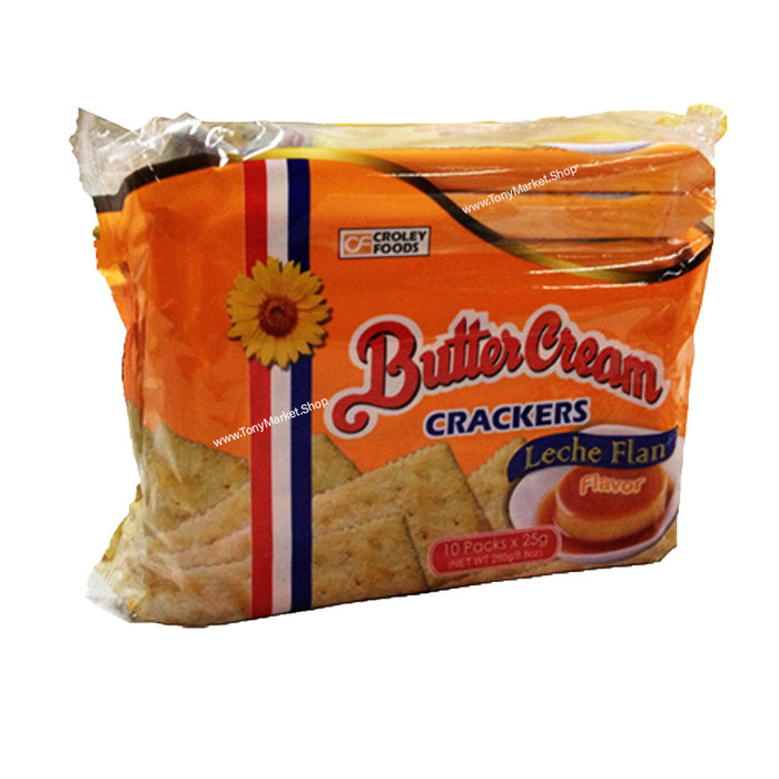 Croley Foods Butter Cream Crackers Leche Flan Flavor 10 Packs x 25g (250g)