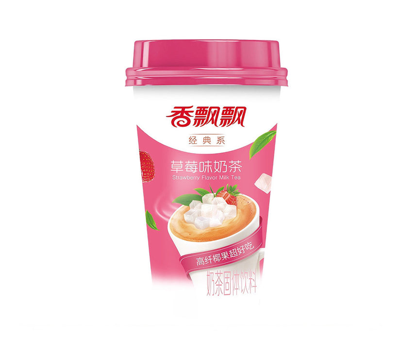 XiangPiaoPiao Strawberry Flavour Milk Tea 香飘飘草莓味奶茶 80g