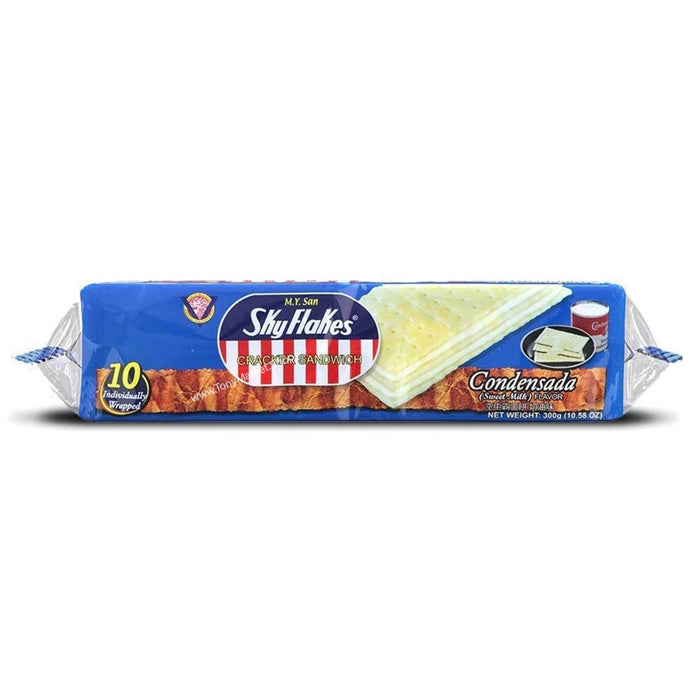 M.Y. San SkyFlakes Crackers Sandwich Snack Pack- Condensada (Sweet Milk) Flavor 300g