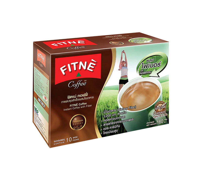 FITNE Coffee Instant Coffee With Fiber 160g (10 Packs)