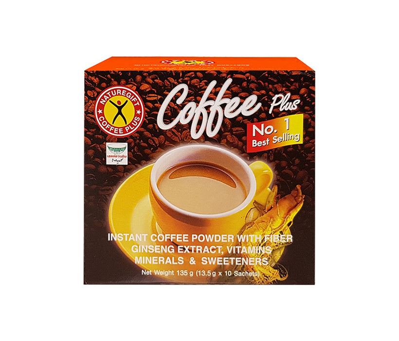 Nature Gift Coffee Instant Coffee Powder With Ginseng Extract Vitamins , Minerals & Sweeteners 135g (13.5g x 10 Sachets)