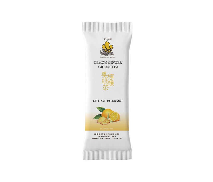 Golden Sail Lemon Ginger Green Tea Leaves 125g