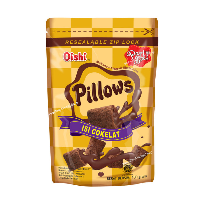 Oishi Pillows Choco - Filled Crackers (Party Size) 100g