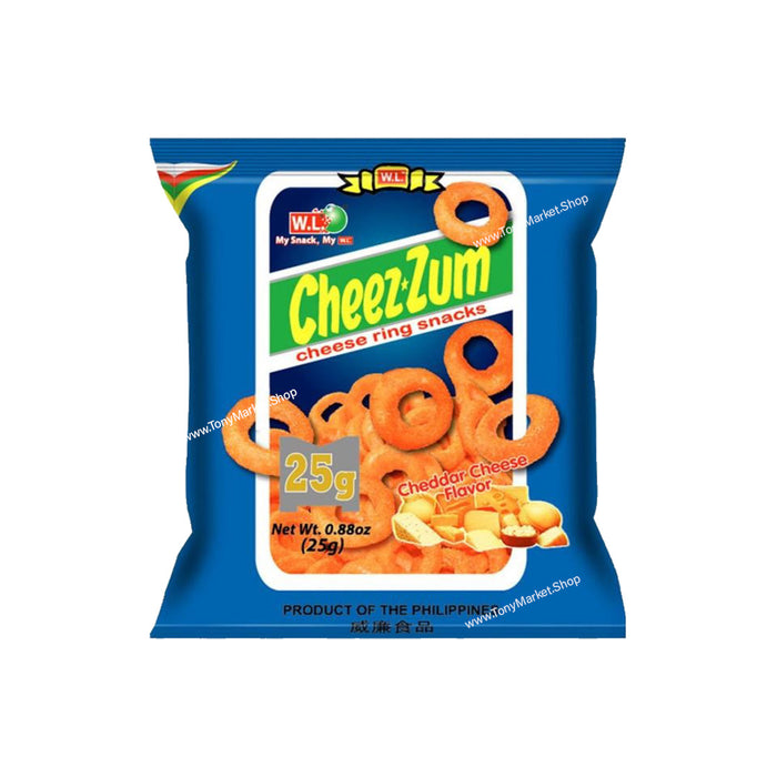 W.L Cheez - Zum Cheese Ring Snacks - Cheddar Cheese Flavor 25g