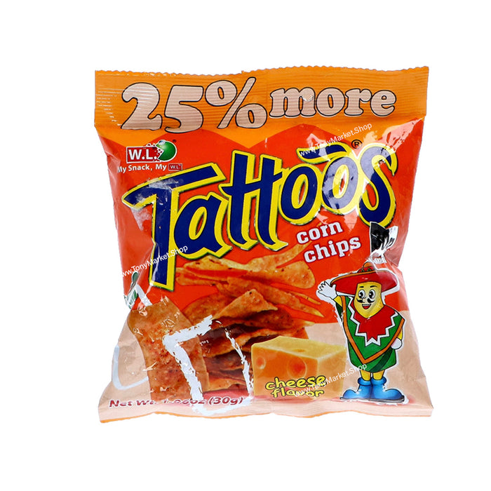 W.L. Tattoos Corn Chips Cheese Flavor 30g