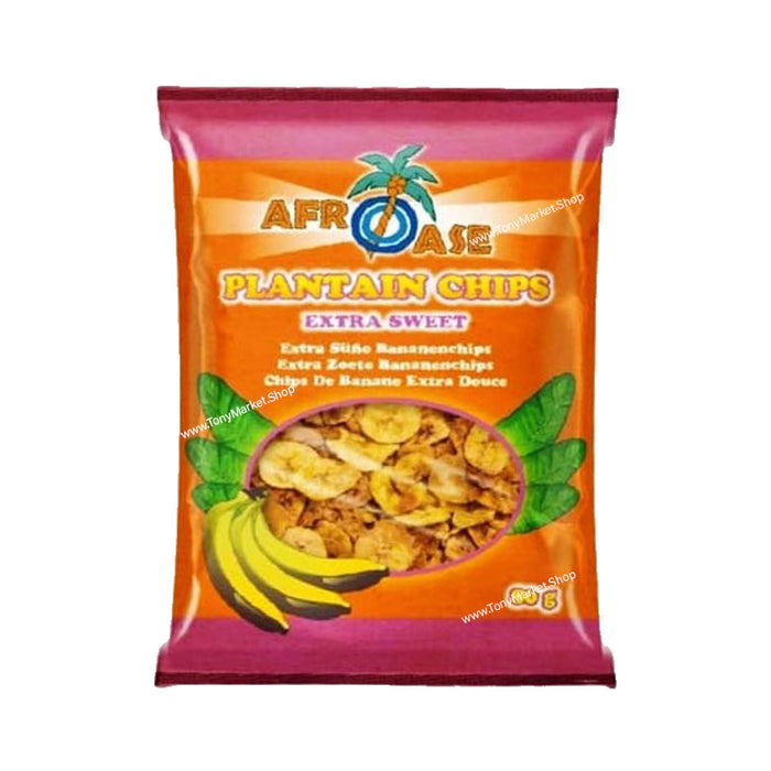 Afroase Plantain Chips Extra Sweet 80g